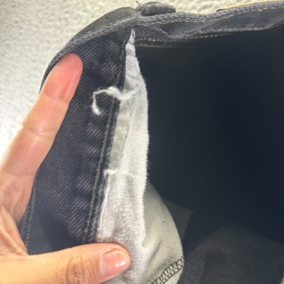 Levi's 550 Jeans Mens 36x34 Black Cotton Denim Straight Leg Stretch Workwear - Picture 3 of 9